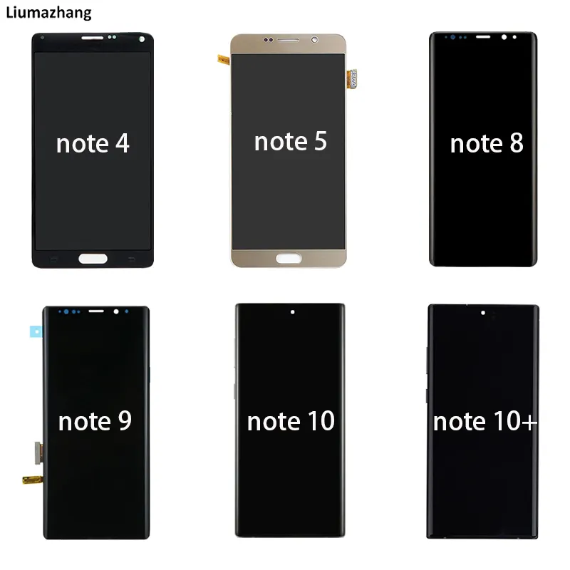 Original For Samsung Screen For Samsung note 4 5 8 9 note10 Plus Touch Display Screen Replacement Original Used For Samsung LCD