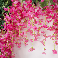 Nouvelle fleur artificielle en soie de glycine suspendue pour mariage 2022, vigne artificielle pour la décoration de fête, de maison et de jardin