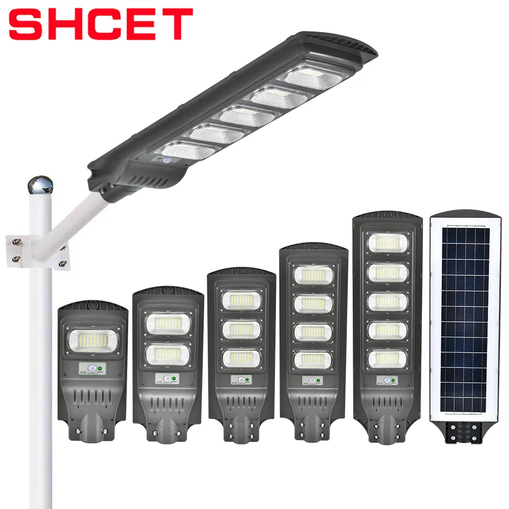 Wholesale price outdoor all in one led solar power street light 50w 60watt 100w 150w 200w 250 watts 300w integrated induction