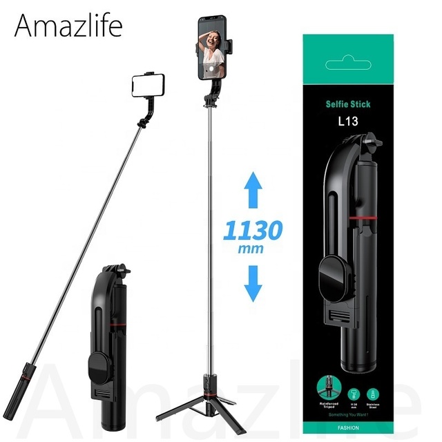 Amazlife 2022 New Wholesale L13 Smartphone Monopods Tripod Selfie Stick for iPhone Android