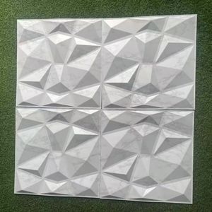 Panneau mural 3D géométrique en PVC à prix d'usine pour la décoration intérieure de chambre <span class=keywords><strong>et</strong></span> salle à manger, finition <span class=keywords><strong>blanc</strong></span> mat - Product Image 1
