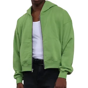 OEM düşük adedi özel Streetwear giyim üreticisi ağır boy hoodie özel fermuar hoodie