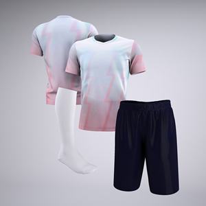 कस्टम ब्लैक सॉकर जर्सी शर्ट त्वरित सुखाने सबलिमिनेशन पूर्ण सेट फुटबॉल किट फुटबॉल पहनते हैं - Product Image 3