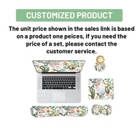Repose-poignet ergonomique pour clavier, tapis de souris personnalisé, motif floral, tapis de souris pour jeux, tapis de bureau pour PC, gamer personnalisé pour le bureau et la maison