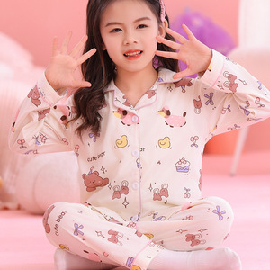 Nuovi <span class=keywords><strong>Pigiami</strong></span> da Donna e Abbigliamento per Bambini a Maniche Lunghe in Stile Coreano Primavera e Autunno con Fantasia a Cartoni Animati per Studentesse e Ragazze - Product Image 6