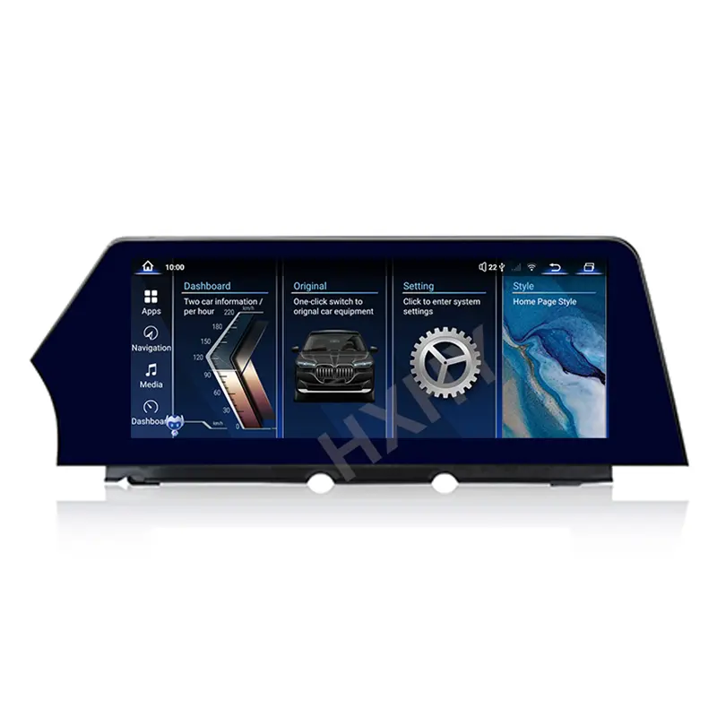 Hxhy android 13 đài phát thanh gps navigation tự động carplay cho bmw 7 series f01 f02 2009 2015 xe đa phương tiện dvd player lưỡi màn hình