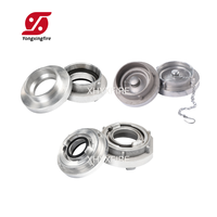 Envío Rápido: Conector de Manguera de Aluminio/Latón de 25mm, 50mm, 65mm, Tipo Storz, Acoplamiento de Manguera Contra Incendios, Tapa Ciega Storz y Llave para Bomberos