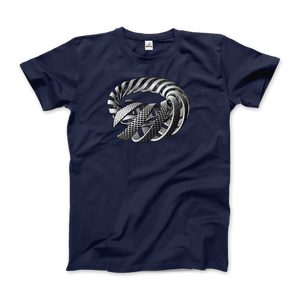 Maglietta artistica con spirali di MC Escher - Product Image 1