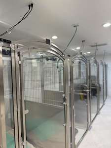 Köpek kulübesi veteriner paslanmaz çelik yürüyüş Pet yatılı/geçici depolama köpek kulübesi - Product Image 6