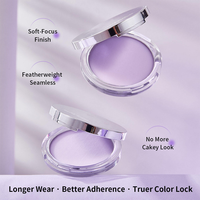 Crème de maquillage à la lavande, résistante à l'eau et à la transpiration, longue tenue, crème fixante minérale violette pour un look naturel et nude