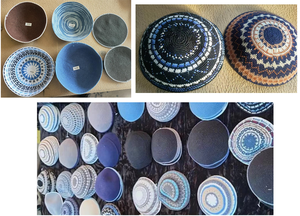 Dmc kippah Dome Chất lượng cao <span class=keywords><strong>handmade</strong></span> dệt kim cotton yarmulke <span class=keywords><strong>kippot</strong></span> trong DMC - Product Image 6