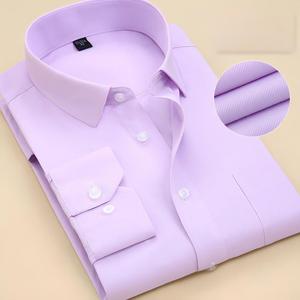Camicia <span class=keywords><strong>da</strong></span> Uomo a Maniche Lunghe Taglie Forti, Elegante, Formale, <span class=keywords><strong>da</strong></span> Ufficio, Bianca, per Lavoro, Taglie Grandi 45 46 47 - Product Image 5