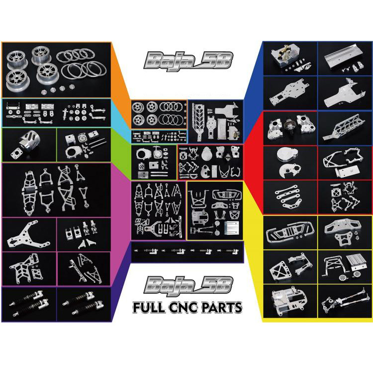 CNC Metal Upgrade Spare Parts for 1/5 HPI KM Rofan Redcat RC Baja