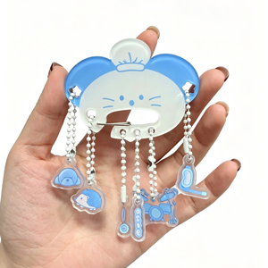 Porte-clés mousqueton personnalisé en acrylique motif dessin animé, clip de sac mignon, accessoires pour Kpop, goodies, promotion de concert, cadeau - Product Image 1