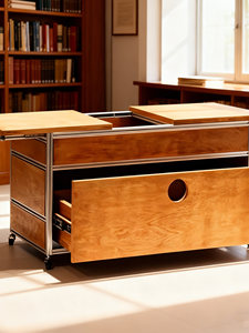 Mobile Portatile <span class=keywords><strong>per</strong></span> Camera da Letto - Moderno e Semplice con Ruote, Profilo in Alluminio, Pannello Marino, 2 Cassetti/Scomparti, <span class=keywords><strong>Arredamento</strong></span> <span class=keywords><strong>per</strong></span> la <span class=keywords><strong>Casa</strong></span> - Product Image 4