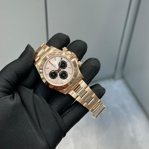 Reloj Mecánico Automático para Hombre, Esfera Rosa Dorada de 40 mm, Luminoso, Resistente al Agua 10 Bar, Correa de Metal, Estilo Hip Hop, Lujoso - Product Image 2