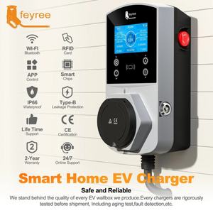Nouvelle borne de recharge murale pour véhicules électriques 22 kW CA sans câble de recharge compatible avec les normes Type 2, Type 1, NACS et GBT - Product Image 4