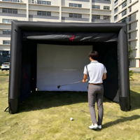 Vente en gros Simulateur de golf Cage d'entraînement de golf portable Simulateur de golf gonflable Enceinte Projecteur Tente avec écran d'impact