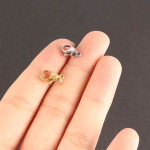 30pcs ואקום 18k מצופה זהב נירוסטה 316l clips עבור תכשיטים עשיית diy שרשרת diy - Product Image 3