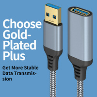 Nuevo Cable de Extensión USB 3.0 Trenzado de 0.5M-5M Macho/Hembra de Carga Rápida para iOS, Cámara, Teclado de Computadora 2026