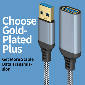 Nuovo Cavo di <span class=keywords><strong>Prolunga</strong></span> <span class=keywords><strong>USB</strong></span> 3.0 Intrecciato da 0,5M-5M Maschio/<span class=keywords><strong>Femmina</strong></span> per Ricarica Rapida di IOS, Fotocamere, Computer e Tastiere - Product Image 2