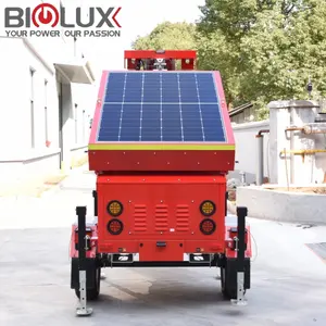 Luar ruangan kartu Sim sistem pengawasan BIGLUX solar trailer Solar Mobile CCTV kamera pengintai trailer menerima sistem surya