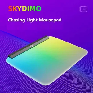 Alfombrilla <span class=keywords><strong>de</strong></span> Ratón Chasing Light con Iluminación Ambiental SKYDIMO DIY Controlable, RGB, Retroiluminación Colorida, Tipo C USB C, para Gamers - Product Image 3