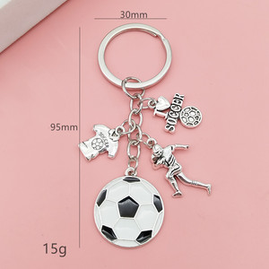 Metallo pallone da calcio Team Club portachiavi calcio giocatore di calcio scarpa portachiavi basket Rugby portachiavi <span class=keywords><strong>per</strong></span> uomo donna regalo - Product Image 4
