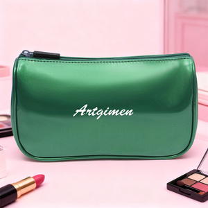 Trousse <span class=keywords><strong>de</strong></span> Maquillage en Cuir Verni Brillant Écologique pour Esthétique Y2K, Pochette Cosmétique <span class=keywords><strong>de</strong></span> Voyage Imperméable, Sac <span class=keywords><strong>de</strong></span> Toilette en Gros - Product Image 5