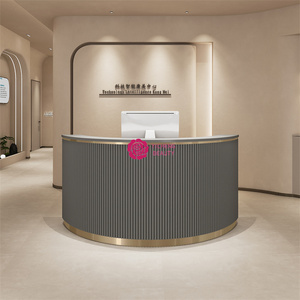 Escritorio de <span class=keywords><strong>recepción</strong></span> moderno personalizado de belleza Yicheng, muebles de <span class=keywords><strong>peluquería</strong></span> de salón de belleza, <span class=keywords><strong>mostrador</strong></span> de <span class=keywords><strong>recepción</strong></span> curvo a la venta - Product Image 3