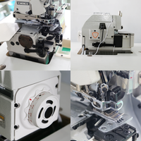 Machine à coudre surjeteuse industrielle à grande vitesse à quatre fils à entraînement direct GC747N, à économie d'énergie