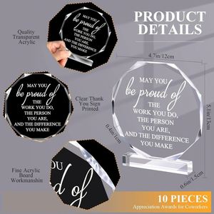 Trofeo Acrílico Creativo Transfronterizo, Premios de Cristal para Empleados de Reuniones Anuales, Medalla Conmemorativa de Vidrio, Medalla de Autorización - Product Image 3