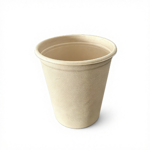 <strong>Custom</strong> Printed 100% Biodegradable Disposable Bagasse Cup Portable 8oz 12oz 16oz Bagasse To-Go Cup for Hot Cold Drinks/Coffee - Product Image 3