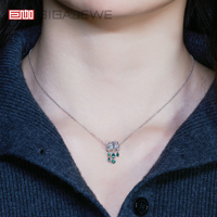 Collier GIGAJEWE en moissanite blanche taille nuage 2 carats, couleur D, or massif 9K 14K 18K, pendentif nuage de pluie, bijoux personnalisés