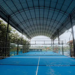 2024 10x20m Kích thước chuyên nghiệp mua padel sân tennis bền ABS khung toàn cảnh mái chèo Tòa
