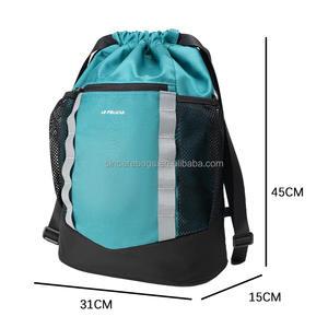 Sac à dos de randonnée imperméable en polyester 28L avec fermeture éclair géométrique pour jeunes, idéal pour le camping, le trekking et les voyages - Product Image 1