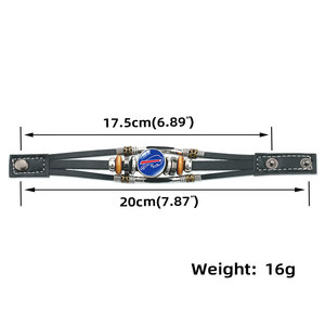 Bracelet en cuir personnalisable avec badge <span class=keywords><strong>de</strong></span> club <span class=keywords><strong>de</strong></span> baseball, accessoires en alliage <span class=keywords><strong>pour</strong></span> les cadeaux d'événements sportifs - Product Image 6