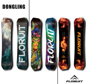 FLORUIT Snowboard Snowboard classique Freestyle Double arc positif Construction Sandwich Skis à tête tordue - Product Image 2