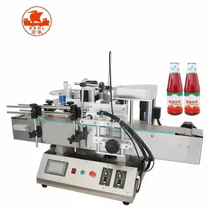 automatic 10ml ampoule plastic bottle adhesive pvc paper rubber barcode logo label sticker printing labeling machine