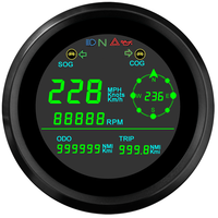 Speedometer Mobil dan Sepeda Motor, Tampilan Anti Kabut Elektrik Digital LCD GPS 85Mm untuk Sepeda Motor dan Skuter