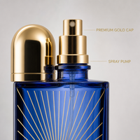 Flacon de parfum vide en verre 35 ml en gros, atomiseur de voyage rechargeable noir et argenté avec capuchon métallique, boîte de présentation luxueuse et ornée