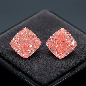 Diamant rose vif fantaisie taille coussin, cultivé en laboratoire, certifié IGI, 4,31 carats, pierre libre pour la fabrication de bijoux - Product Image 2