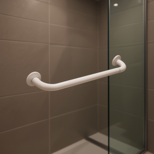 ด้ามจับนิรภัยแบบตรง 122 ซม. สีขาว สำหรับรองรับการใช้งานในห้องน้ำ - Product Image 3