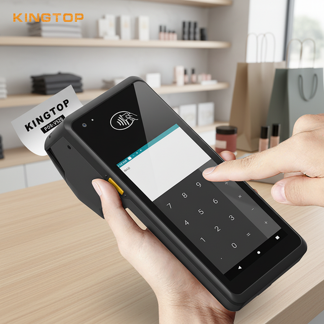 Android 11 POS Handheld,NFC Enabled,4G WIFI 5 Inch Touch Screen Mobile POS Terminal Machine with 58mm Thermal Printer