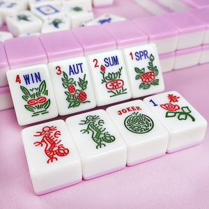 JIAMAI Ensemble de Mahjong Américain avec Tuiles en Acrylique 166 Pièces, <span class=keywords><strong>Joker</strong></span> Inclus, Jeu de <span class=keywords><strong>Casino</strong></span> de Collection pour les Passionnés - Product Image 4