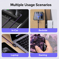 Câble USB C vers USB C SIKAI 240W 5A PD 3.1 Double 540 °   Câble de charge rapide tressé en nylon rotatif avec E-Marker pour téléphone de jeu