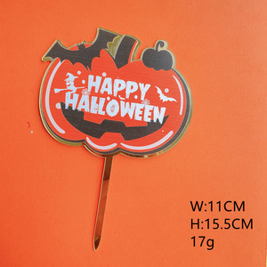 แผ่นท็อปเปอร์ตกแต่งเค้ก,แผ่นตกแต่ง<span class=keywords><strong>ฟักทอง</strong></span>ของตกแต่งด้านบนสำหรับงานเลี้ยงฮาโลวีนวันคริสต์มาสใหม่ - Product Image 2