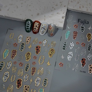 Pegatinas Metálicas para <span class=keywords><strong>Uñas</strong></span> con Patrón Animal Retro, Ultrafinas, Transparentes, Minimalistas, en Oferta, Personalizadas, Forma Irregular <span class=keywords><strong>de</strong></span> <span class=keywords><strong>Leopardo</strong></span> para Chicas - Product Image 2