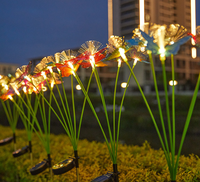 Lampes solaires de jardin étanches IP65 pour l'extérieur, forme de papillon et de fleur, lampe LED avec capteur de lumière, angle de faisceau de 360°