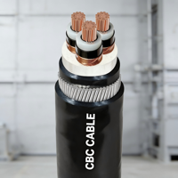 Câble souterrain blindé en cuivre XLPE PVC 6,35/11KV 33kV 3x16 3x25 3x35 3x50 3x70 3x95 3x120 3x150 3x185 3x240 3x300 3x400 SWA